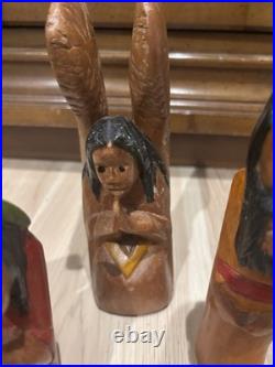 Hand Carved Folk Art Nativity! Signed By Artist Adrian McLean! Beautiful