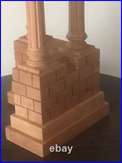 Hand Carved Mahogany Wood Roman Ruins Grand Tour Style