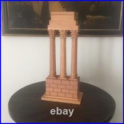 Hand Carved Mahogany Wood Roman Ruins Grand Tour Style