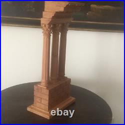 Hand Carved Mahogany Wood Roman Ruins Grand Tour Style