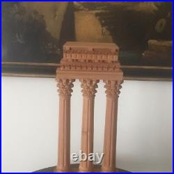 Hand Carved Mahogany Wood Roman Ruins Grand Tour Style