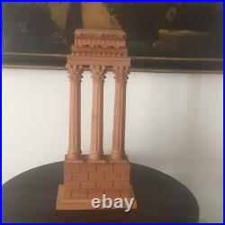 Hand Carved Mahogany Wood Roman Ruins Grand Tour Style