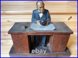 Hand Carved Original Wood Carl Hallsthammar Folk Art Figural Sculpture Rare