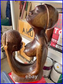 Hand-Carved Ornate Sculpture Mother and Child by Tony Jimenez Pick Up in AZ