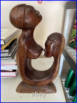 Hand-Carved Ornate Sculpture Mother and Child by Tony Jimenez Pick Up in AZ