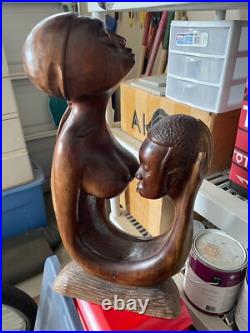 Hand-Carved Ornate Sculpture Mother and Child by Tony Jimenez Pick Up in AZ