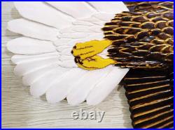 Hand Carved SOARING BALD EAGLE Wall Art Wood Carving Raptor sculpture chainsaw Hand Carved SOARING BALD EAGLE Wall Art Wood Carving Raptor sculpture chainsaw