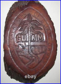 Hand Carved Seal of Guam by Chamorro Sculptor