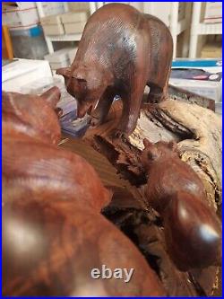 Hand Carved Seri Indian Bear Iron Wood. One of a Kind. Show Room Quality