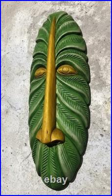 Hand Carved Sri Lankan Wooden Mask 15 Kaduru Wood Nature Wall Art
