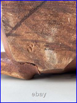 Hand Carved Teak Sawasdee Music Lady Statue, Thailand, Rare Vintage Asian Decor