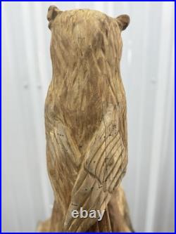 Hand Carved Teak Wood Owl Sculpture Statue Figurine Decor 32 Tall