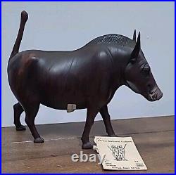 Hand Carved Wood African WARTHOG Rosewood Figure Signed 1985 Kenya