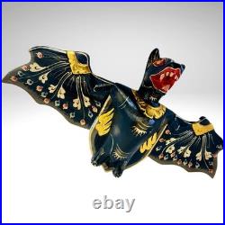 Hand Carved Wood Balinese Flying Bat Mobile Spirit Chaser (20 inch)