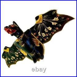 Hand Carved Wood Balinese Flying Bat Mobile Spirit Chaser (20 inch)