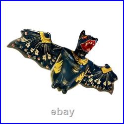 Hand Carved Wood Balinese Flying Bat Mobile Spirit Chaser (20 inch)