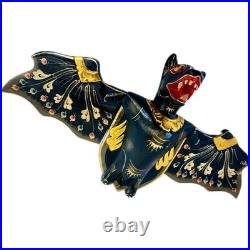 Hand Carved Wood Balinese Flying Bat Mobile Spirit Chaser (20 inch)