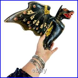 Hand Carved Wood Balinese Flying Bat Mobile Spirit Chaser (20 inch)