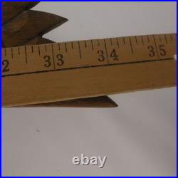 Hand Carved Wood Canada Goose Bird Sculpture Large Brown Black Wall Folk Art