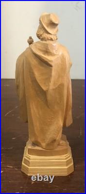 Hand Carved Wood Carving Patron Saint St Isidore Statue Figure Sculpture 7