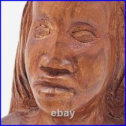 Hand Carved Wood Female Figure Sculpture Mid-Century Modern Art Nude Figurative Hand Carved Wood Female Figure Sculpture Mid-Century Modern Art Nude Figurative