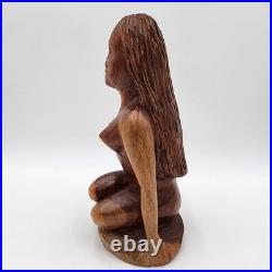 Hand Carved Wood Female Figure Sculpture Mid-Century Modern Art Nude Figurative Hand Carved Wood Female Figure Sculpture Mid-Century Modern Art Nude Figurative