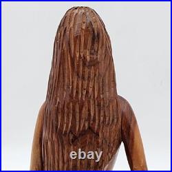 Hand Carved Wood Female Figure Sculpture Mid-Century Modern Art Nude Figurative Hand Carved Wood Female Figure Sculpture Mid-Century Modern Art Nude Figurative