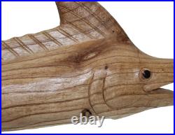 Hand Carved Wood MARLIN Wall Art Sport Fishing Trophy Fishing Collection Boat