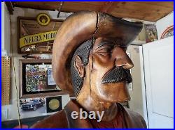 Hand-Carved Wood/Wooden Cigar/Drug Store Cowboy Statue Life Size 6ft tall