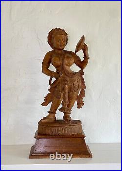 Hand Carved Wooden Apsara Statue 23 from India Museum Quality, Gorgeous. Big