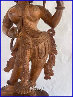 Hand Carved Wooden Apsara Statue 23 from India Museum Quality, Gorgeous. Big