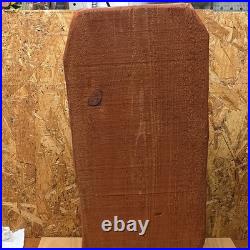 Hand-Carved Wooden Face Sculpture, Brown Wood Carving, Free Standing 18