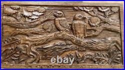 Hand Carved Wooden Sculpture Relief