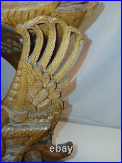 Hand Carved Wooden Statue. From The Bali Region