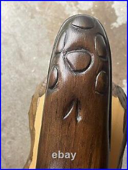 Hand Carved Wooden Whale By Inmate/Prisoner At Maine State Correctional Facility