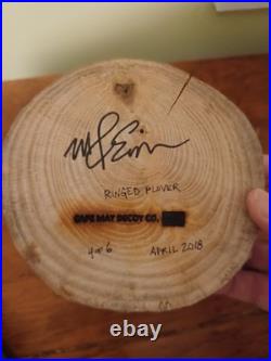 Hand Made Ringed Plovers Wood Shorebird Sculpture Signed By Artist 6 Total