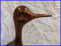 Hand-carved Driftwood Sculpture Bird on Steel Legs Branded JPM James P. Morton X2