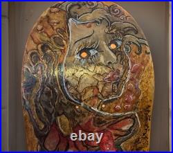 Hand-carved Skateboard Deck Fine Art For Display Not Approved For Play