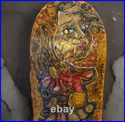 Hand-carved Skateboard Deck Fine Art For Display Not Approved For Play