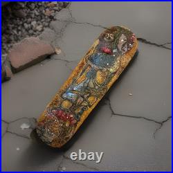 Hand-carved Skateboard Deck Fine Art For Display Not Approved For Play