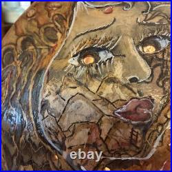 Hand-carved Skateboard Deck Fine Art For Display Not Approved For Play