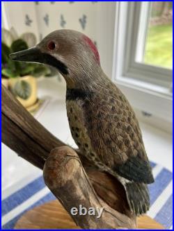 Hand-carved and hand painted Common (Yellow-Shafted) Flicker