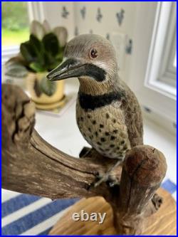 Hand-carved and hand painted Common (Yellow-Shafted) Flicker