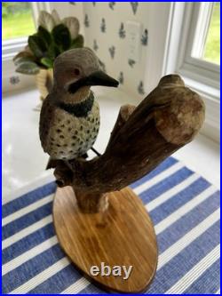 Hand-carved and hand painted Common (Yellow-Shafted) Flicker