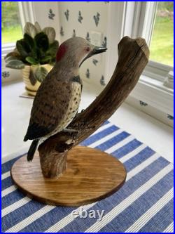 Hand-carved and hand painted Common (Yellow-Shafted) Flicker