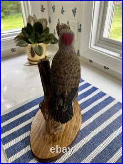 Hand-carved and hand painted Common (Yellow-Shafted) Flicker