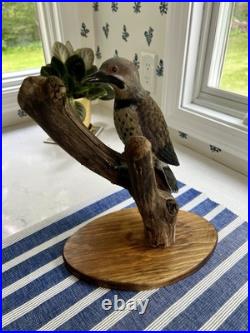 Hand-carved and hand painted Common (Yellow-Shafted) Flicker