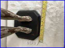 Hand carved wood articulated Arms 27statue Angel Sculpture Art