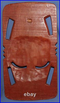 Hand carved wood wall decor tribal mask