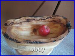 Hand-made free form aspen bowl by B. Robbins American aspen live edge